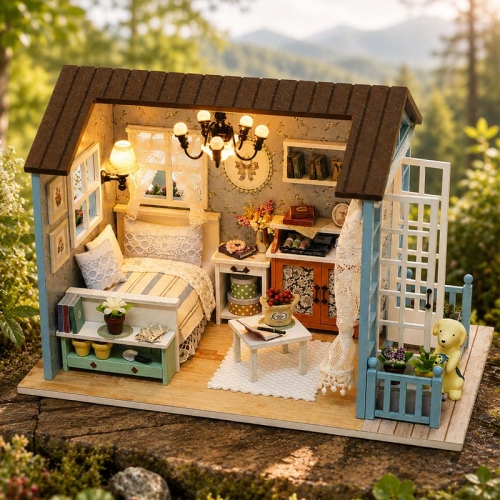 Miniaturowy domek - Leśniczówka w Bieszczadach
