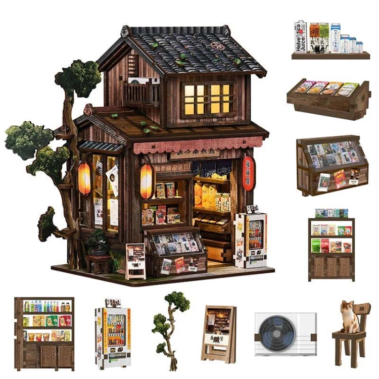 Miniaturowy domek Book Nook - Kioto market