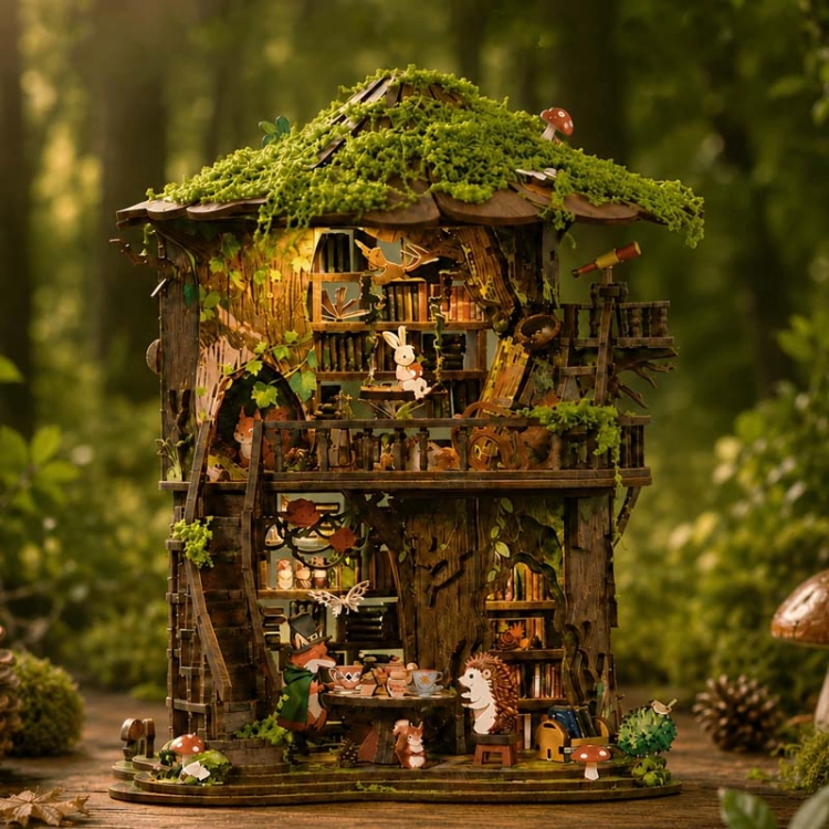 Miniaturowy domek Book Nook - Kroniki Starego Dębu