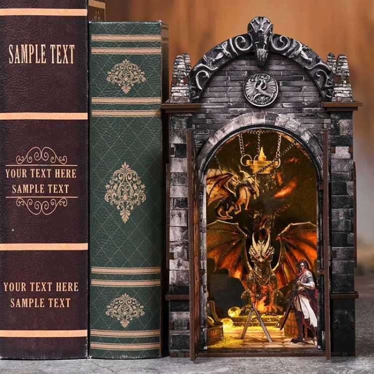 Miniaturowy domek Book Nook - Wieża Szkarłatnego Smoka
