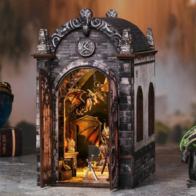Miniaturowy domek Book Nook - Wieża Szkarłatnego Smoka