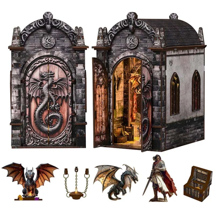 Miniaturowy domek Book Nook - Wieża Szkarłatnego Smoka