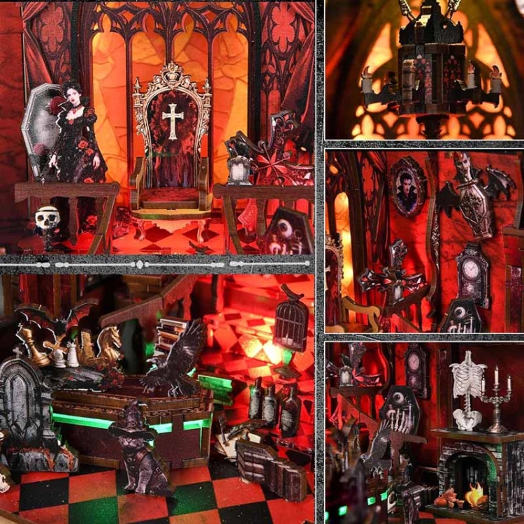 Miniaturowy domek Book Nook - Krypta Czarnego Kruka