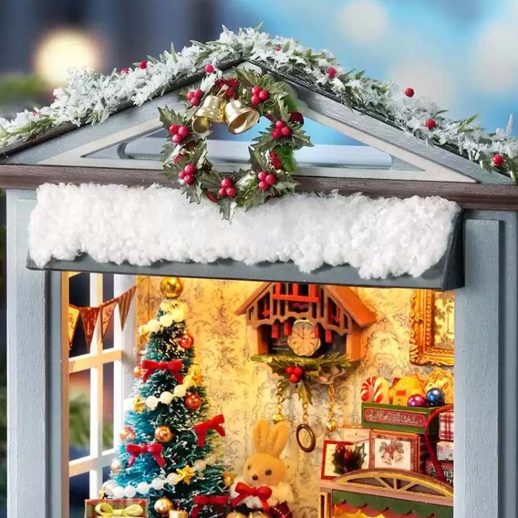 Miniaturowy domek - Świąteczny salonik