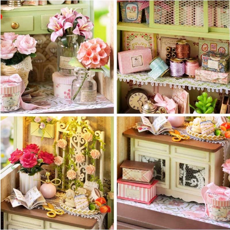 Miniaturowy domek - Kwitnące marzenia