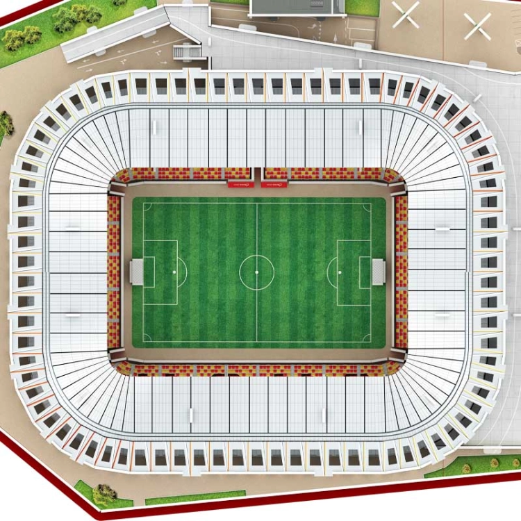 Stadion piłkarski Chorten Arena BKS Jagiellonia Białystok puzzle 3D - 104 elementy