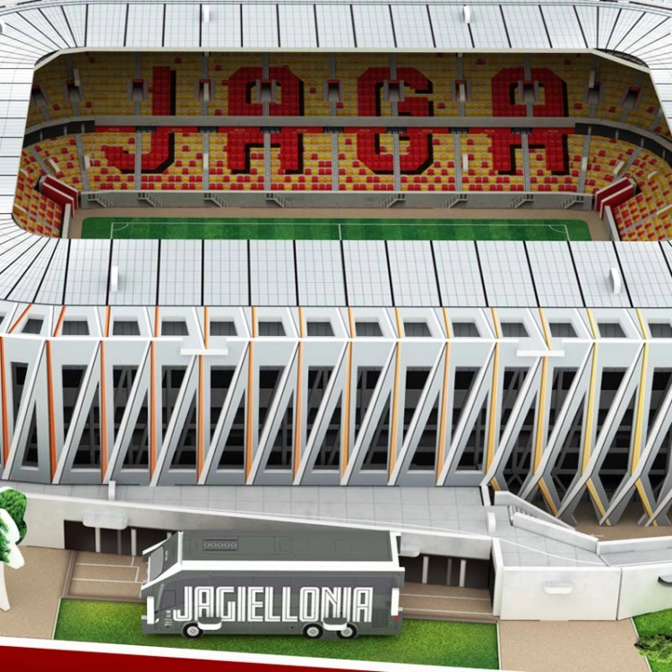 Stadion piłkarski Chorten Arena BKS Jagiellonia Białystok puzzle 3D - 104 elementy