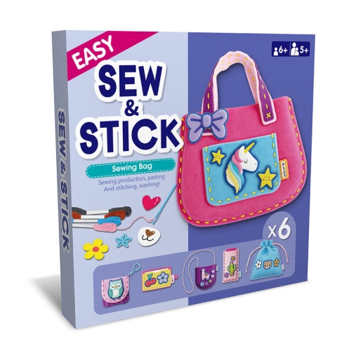 Torebka z akcesoriami - filcowy zestaw do szycia DIY - 6 elementów