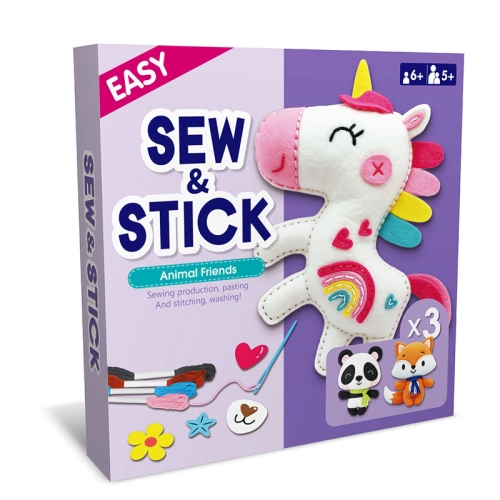 Maskotki - Konik i przyjaciele - filcowy zestaw do szycia DIY - 3 elementy