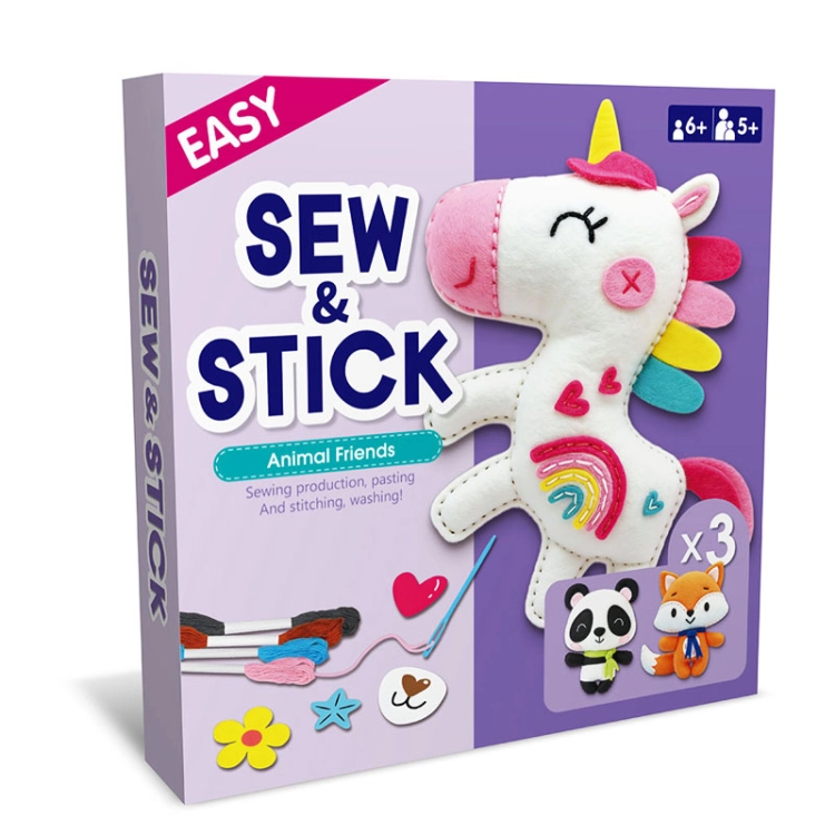 Maskotki - Konik i przyjaciele - filcowy zestaw do szycia DIY - 3 elementy