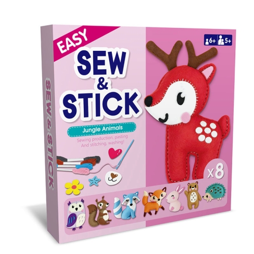 Jelonek i przyjaciele - filcowy zestaw do szycia DIY - 8 elementów