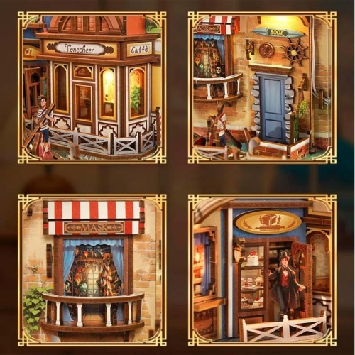 Miniaturowy domek Book Nook - Weneckie marzenie