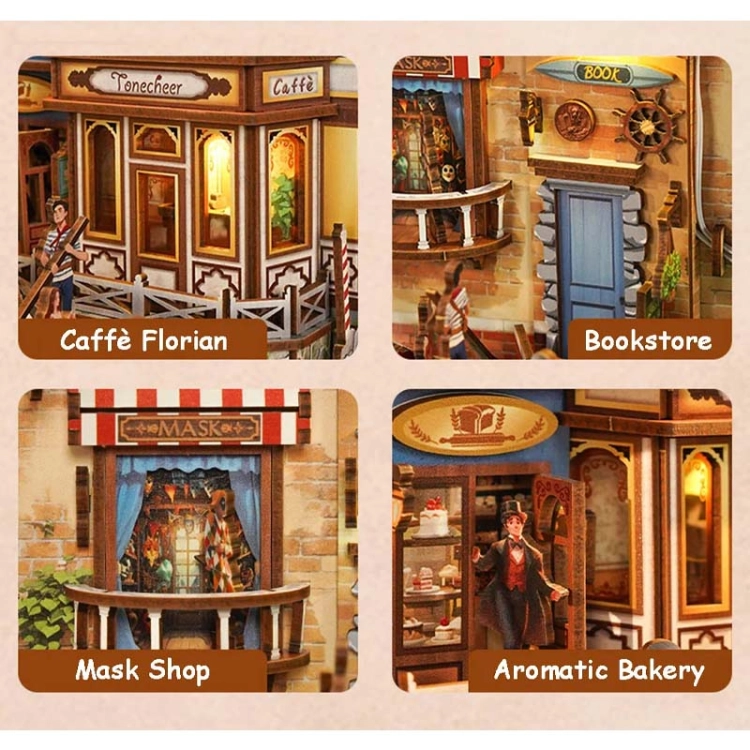 Miniaturowy domek Book Nook - Weneckie marzenie