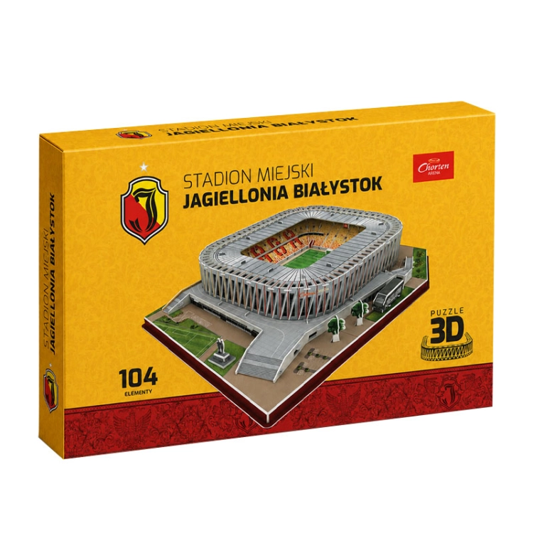 Stadion piłkarski Chorten Arena BKS Jagiellonia Białystok puzzle 3D - 104 elementy