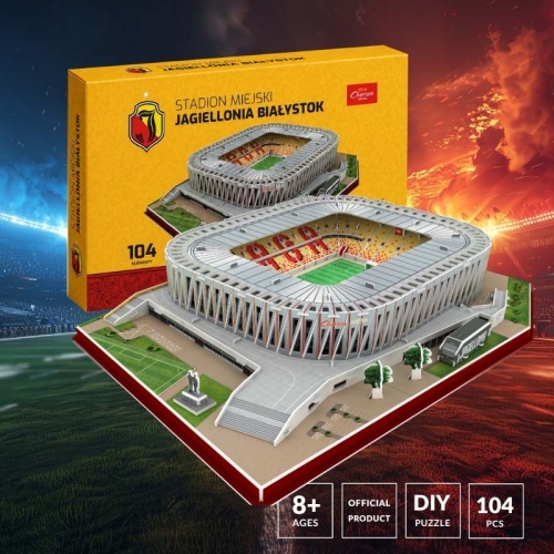 Stadion piłkarski Chorten Arena BKS Jagiellonia Białystok puzzle 3D - 104 elementy