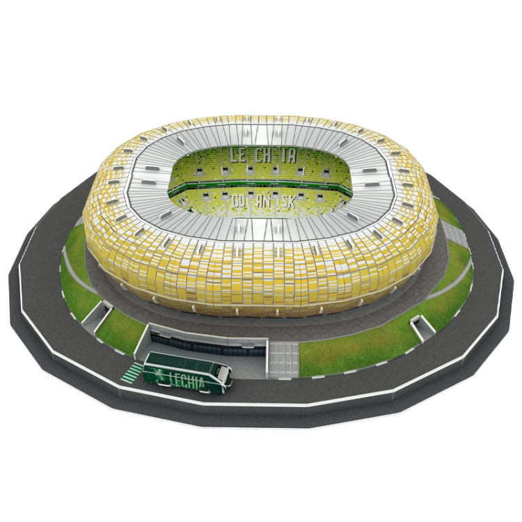 Stadion piłkarski Lechia Gdańsk SA puzzle 3D - 100 elementów
