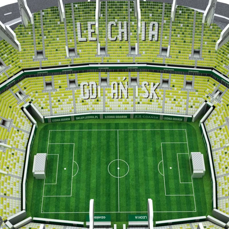 Stadion piłkarski Lechia Gdańsk SA puzzle 3D - 100 elementów