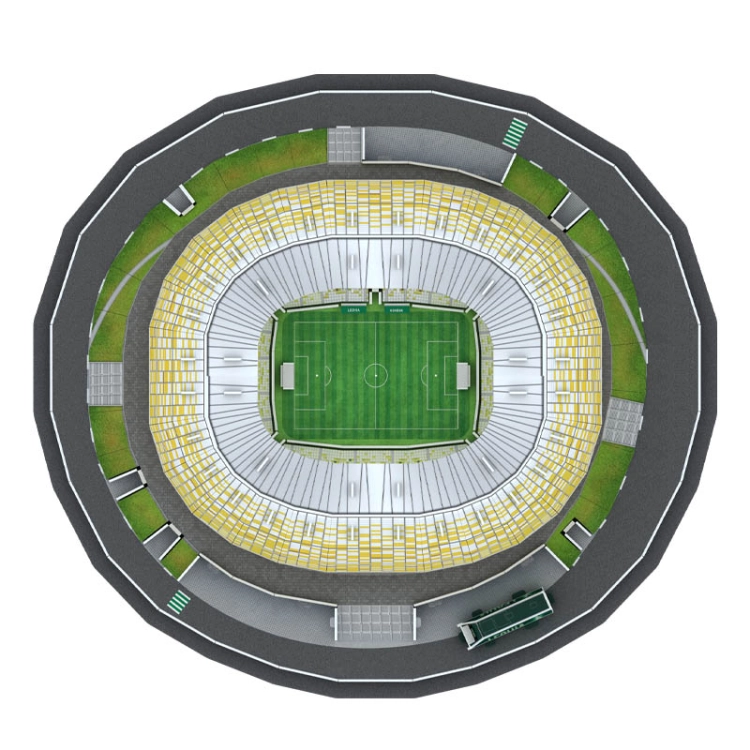 Stadion piłkarski Lechia Gdańsk SA puzzle 3D - 100 elementów