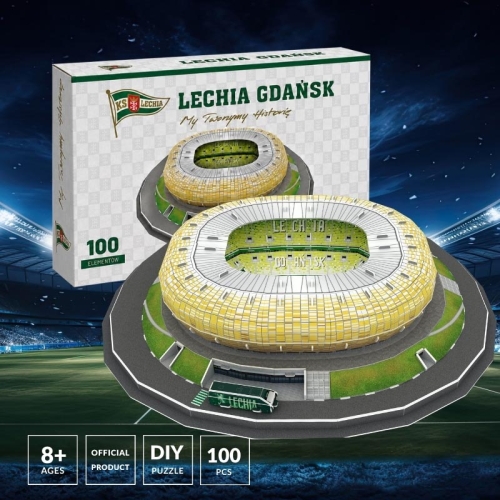 Stadion piłkarski Lechia Gdańsk SA puzzle 3D - 100 elementów