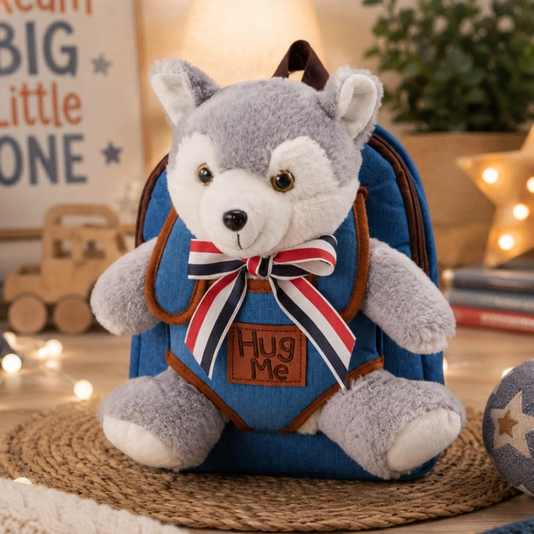Plecak pluszowy z wilczkiem Wolf puppy CUTE ANIMALS