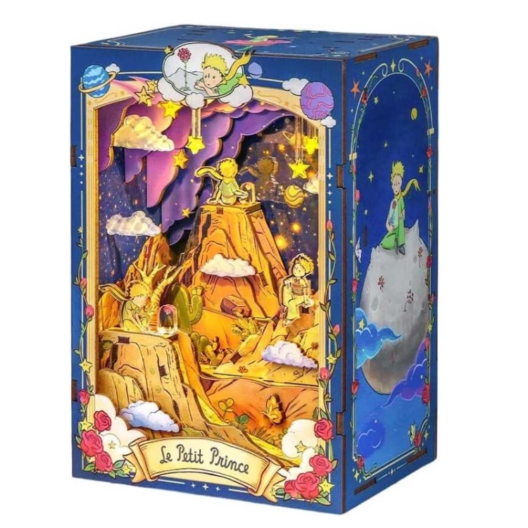 Miniaturowy domek book nook -  Mały książę i róża