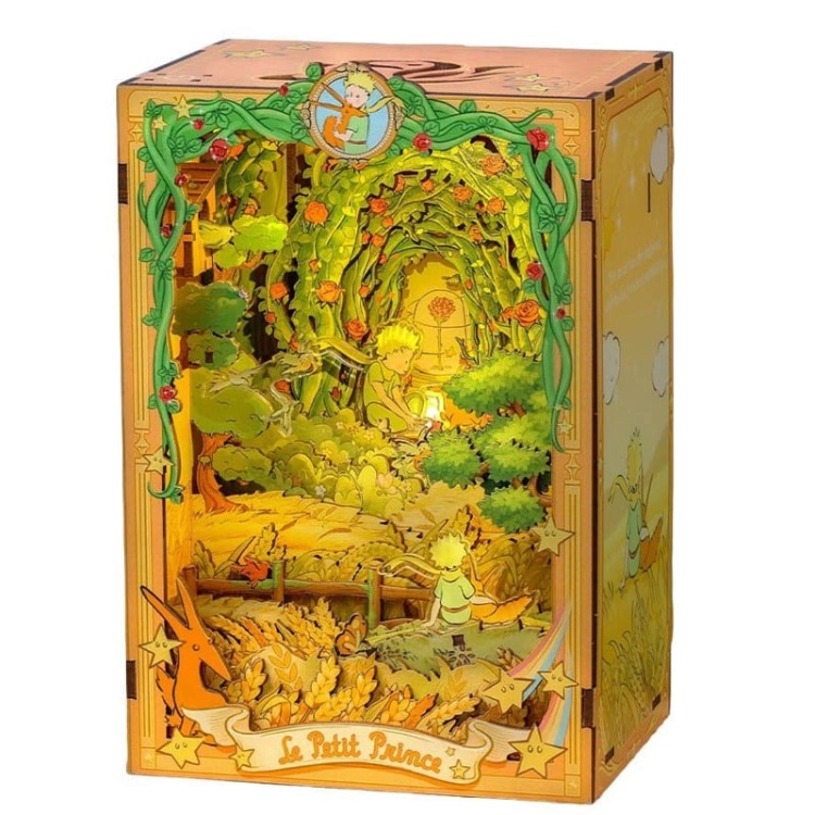 Miniaturowy domek book nook - Mały książę i lis