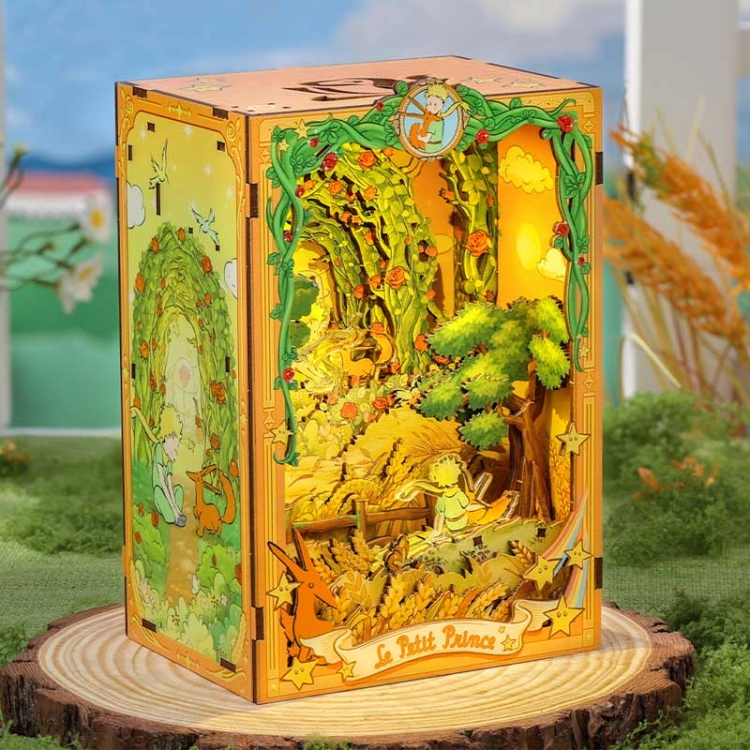 Miniaturowy domek book nook - Mały książę i lis