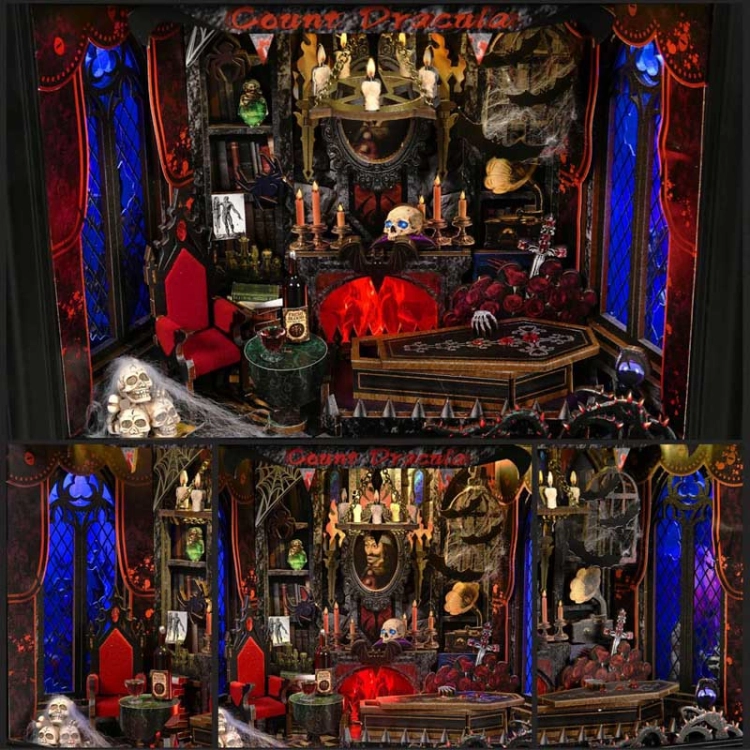Miniaturowy domek - Zamek hrabiego Draculi