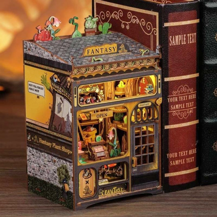 Miniaturowy domek mini Book Nook - Fantastyczne rośliny