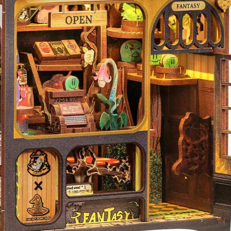 Miniaturowy domek mini Book Nook - Fantastyczne rośliny