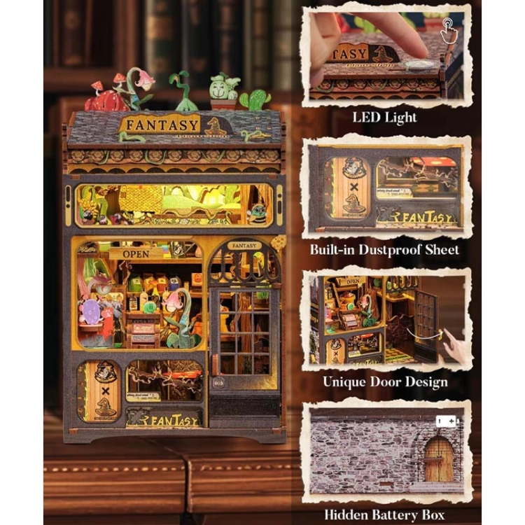 Miniaturowy domek mini Book Nook - Fantastyczne rośliny