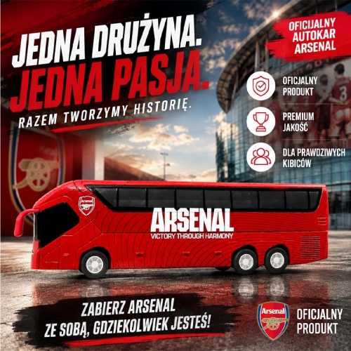 Autobus piłkarski Arsenal FC - model klubowy