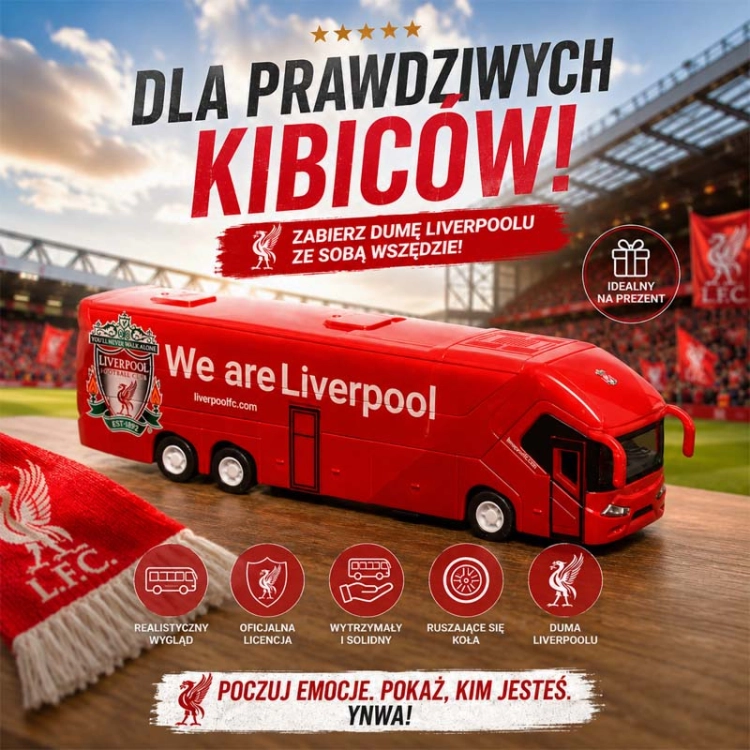 Autobus piłkarski Liverpool FC - model klubowy