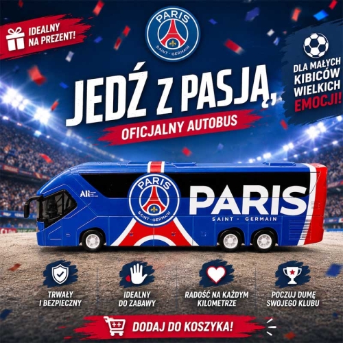Autobus piłkarski Paris Saint-Germain PSG FC - model klubowy