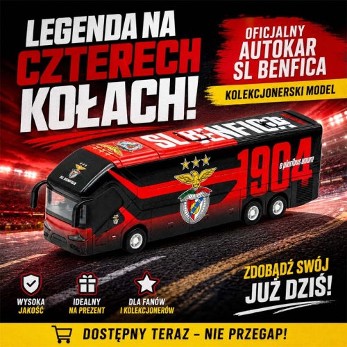 Autobus piłkarski Benfica FC - model klubowy