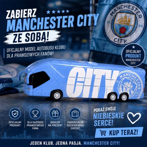 Autobus piłkarski Manchester City FC - model klubowy