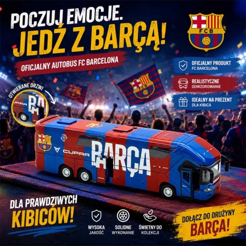 Autobus piłkarski Barcelona FC - model klubowy