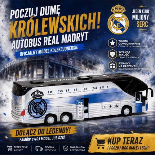 Autobus piłkarski Real Madryt FC - model klubowy
