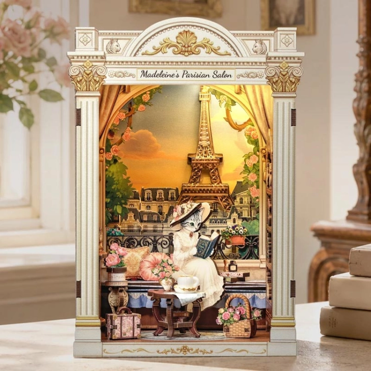 Miniaturowy domek mini Book Nook - Madeleine's Parisian Salon