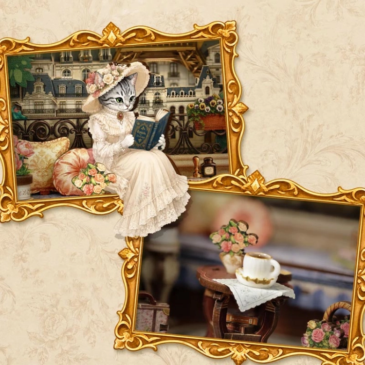 Miniaturowy domek mini Book Nook - Madeleine's Parisian Salon