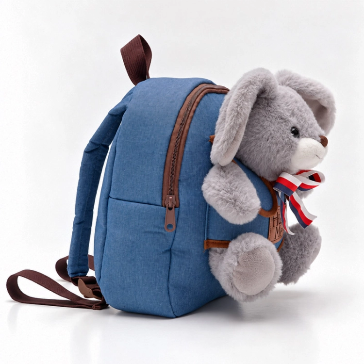 Plecak pluszowy z KRÓLIKIEM Grey Bunny CUTE ANIMALS