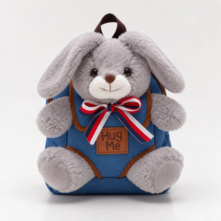 Plecak pluszowy z KRÓLIKIEM Grey Bunny CUTE ANIMALS
