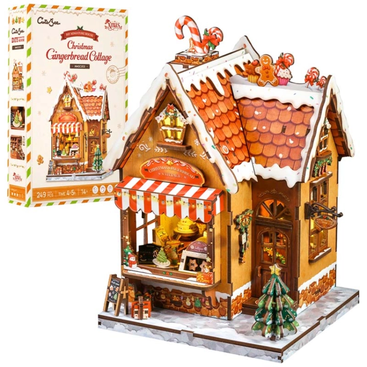 Miniaturowy domek Book Nook - Chatka z piernika