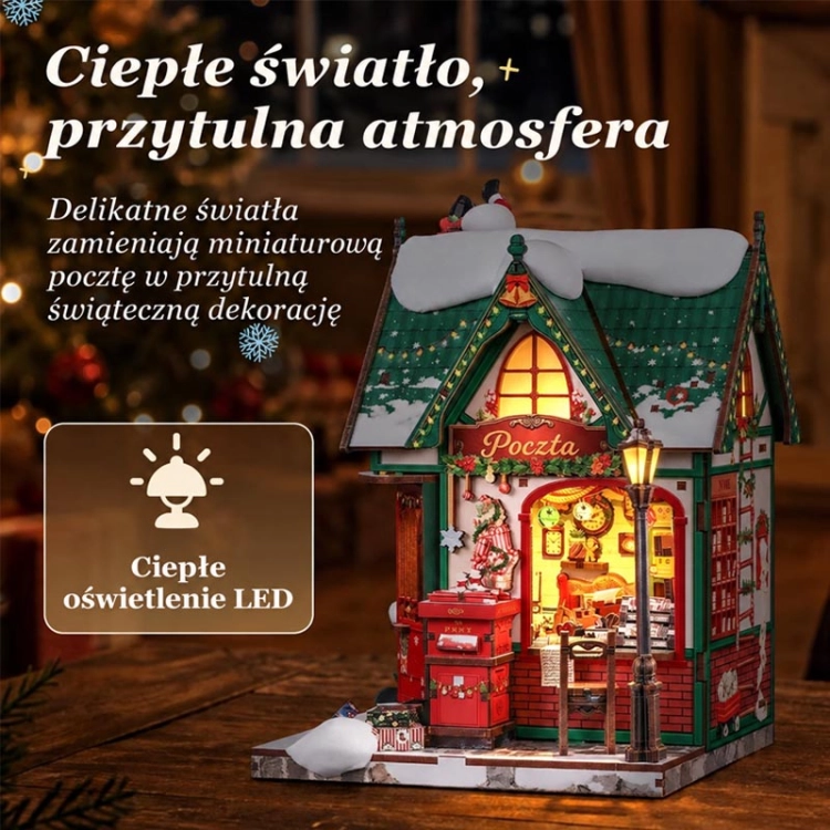 Miniaturowy domek Book Nook - Poczta Świętego Mikołaja