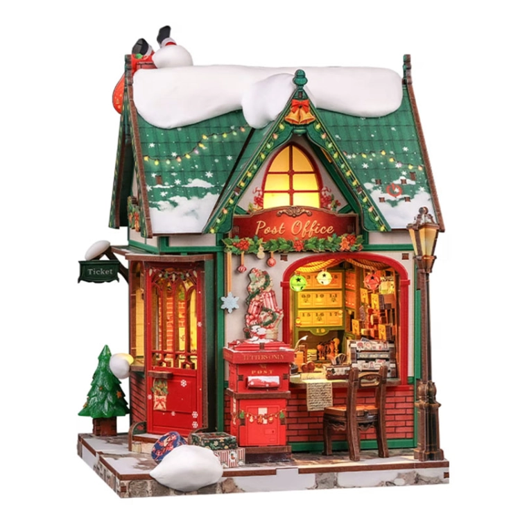 Miniaturowy domek Book Nook - Poczta Świętego Mikołaja