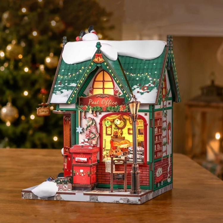 Miniaturowy domek Book Nook - Poczta Świętego Mikołaja