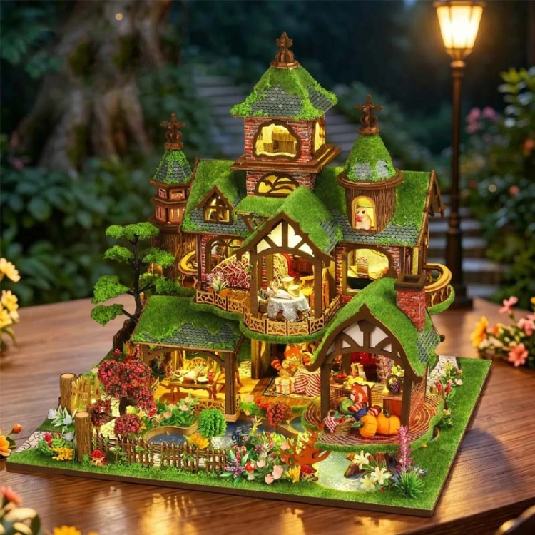 Miniaturowy domek - Szmaragdowy pałacyk