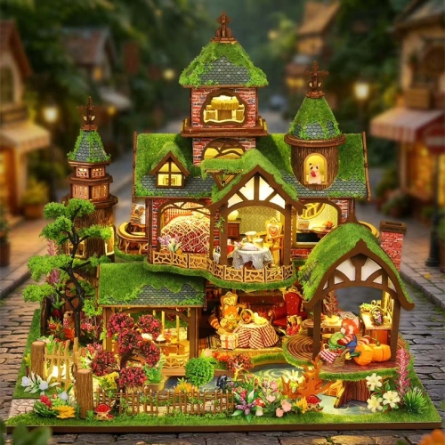 Miniaturowy domek - Szmaragdowy pałacyk