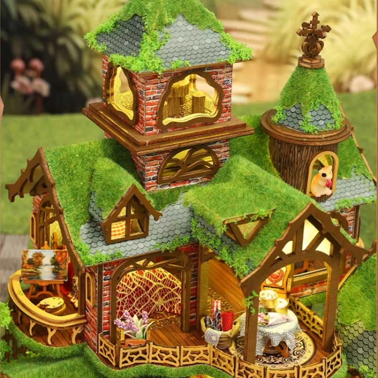 Miniaturowy domek - Szmaragdowy pałacyk
