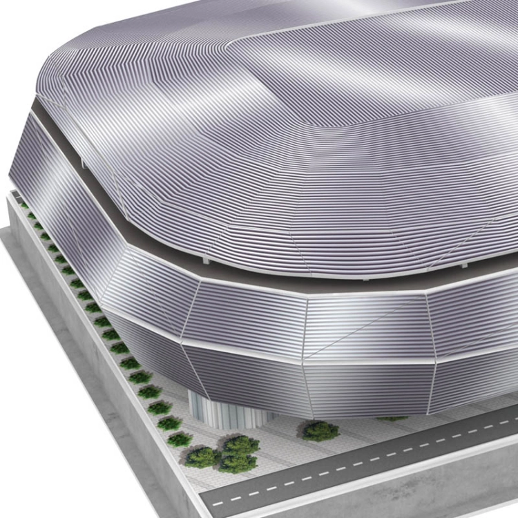 Stadion piłkarski Real Madryt FC - BERNABEU - Puzzle 3D 104 elementy